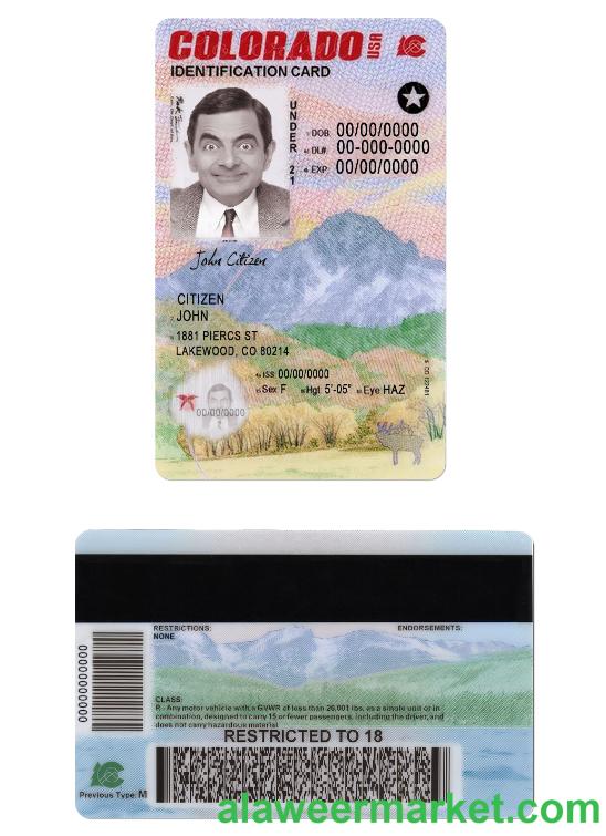 USA Colorado ID card under 21